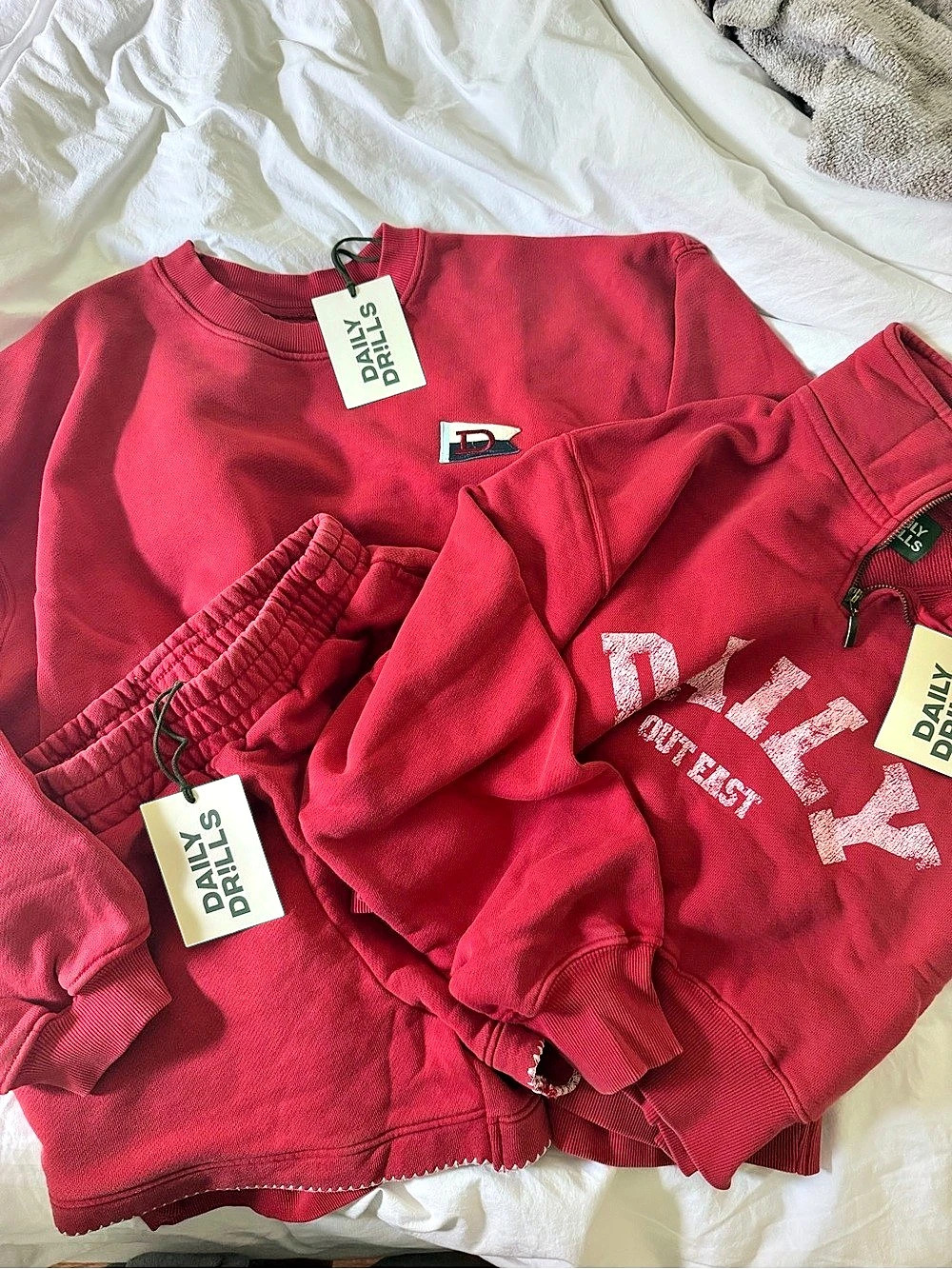 Daily Drills Out East Sun-Bleach Red Bundle NWT